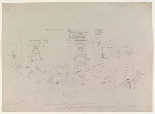 Gateway out of main Street leading up to grand Temple, by William J. Tipping