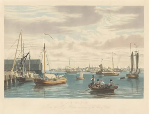 Boston: From the Ship House West End of the Navy Yard, by William James Bennett