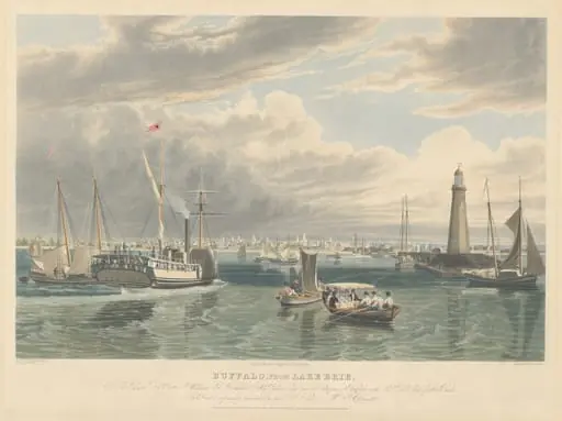 Buffalo, from Lake Erie, by William James Bennett