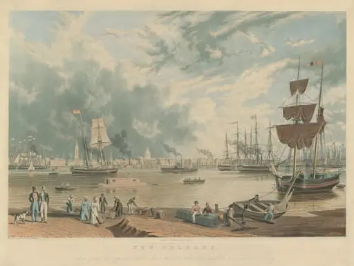 New Orleans: Taken from the Opposite Side, a Short Distance above the Middle or Picayyune Ferry, by William James Bennett