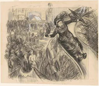 I Went Down that There Slide Faster than the Empire State Express — William James Glackens