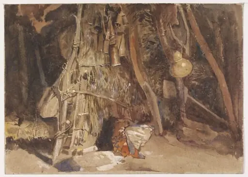 Interior of a Turkish shepherd's hut, by William James Müller