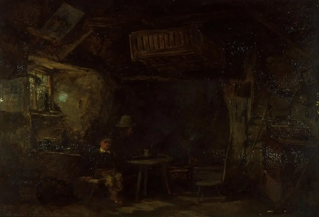 Interior of a Welsh cottage, by William James Müller