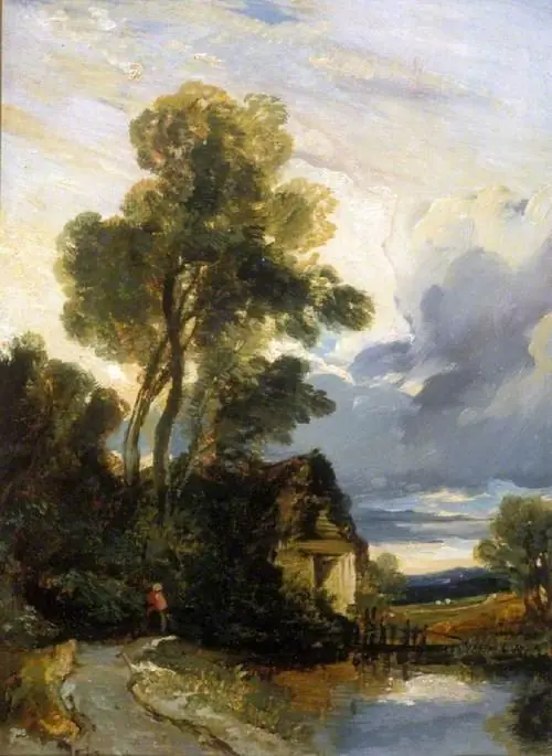 Landscape with a cottage, by William James Müller