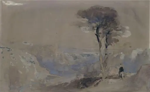 Landscape with River and Ruined Tower, by William James Müller