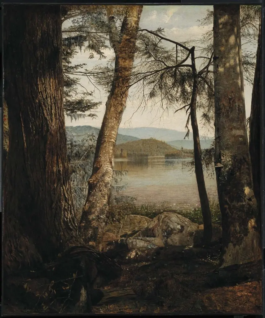 Study on Upper Saranac Lake, by William James Stillman