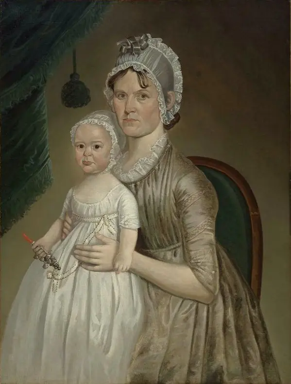 Mrs. Cephas Smith, Jr. (Mary Gove) and Child, by William Jennys