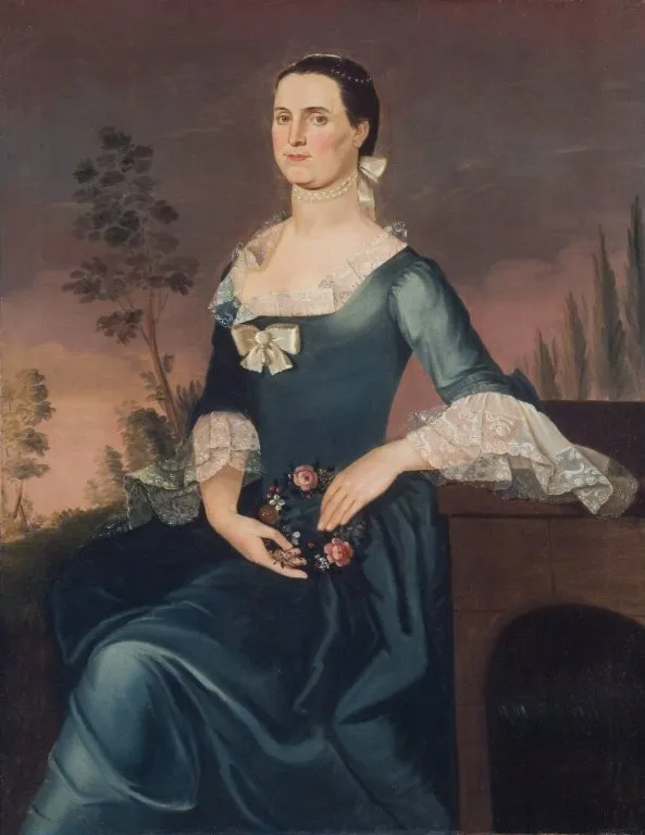 Mrs.Thomas Mumford, by William Johnston, oil, 1763