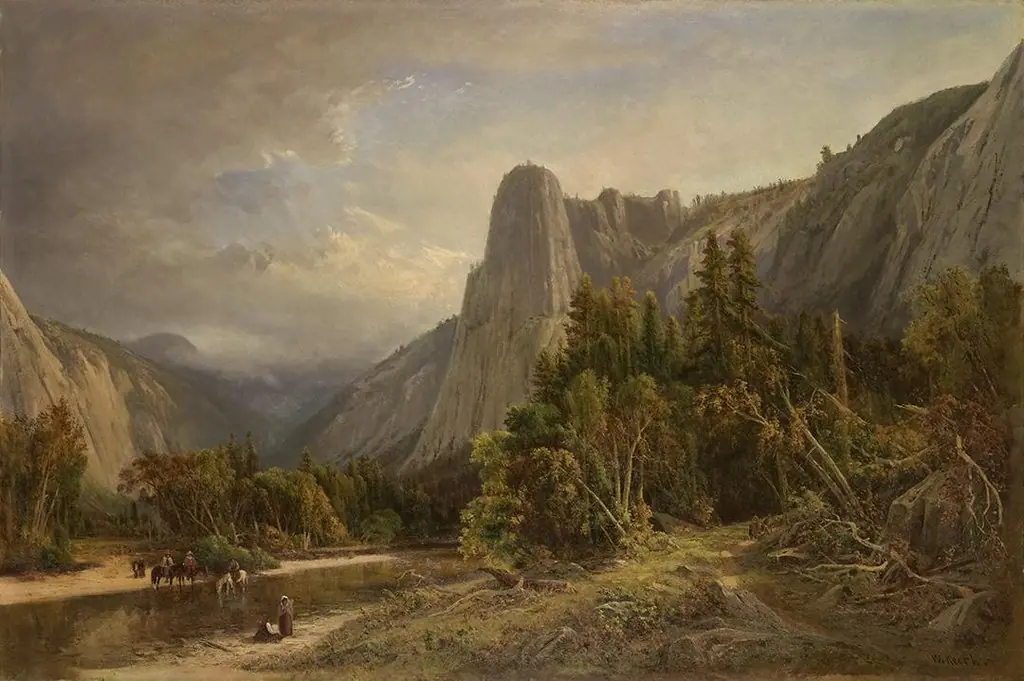 Sentinel Rock, Yosemite, by William Keith