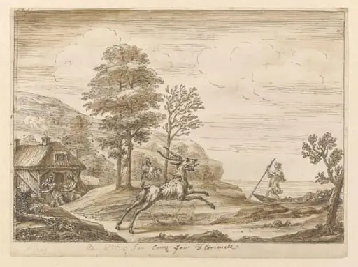 Florimell leaves the Witches Hut and Disappoint <i>(sic.)</i> the Monster, by William Kent