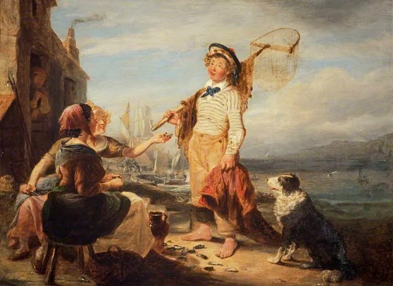 Fisher Folk, by William Kidd, oil
