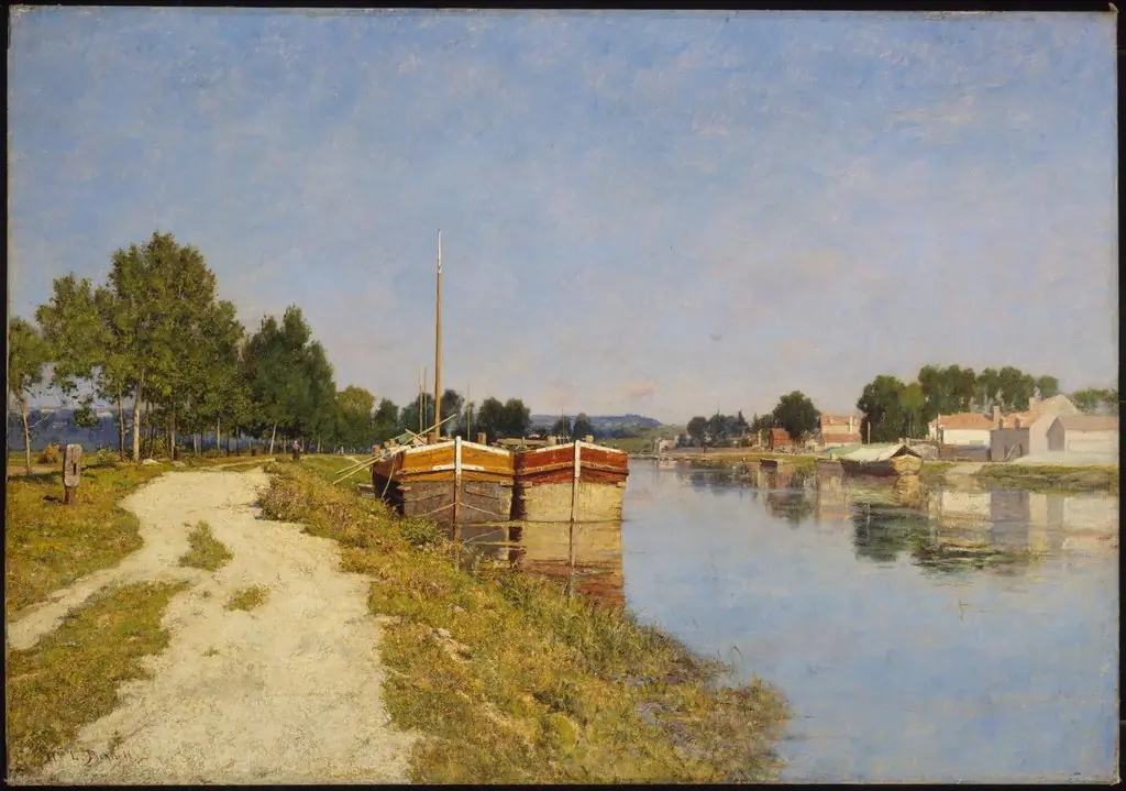 Morning on the Loing at Moret, by William Lamb Picknell