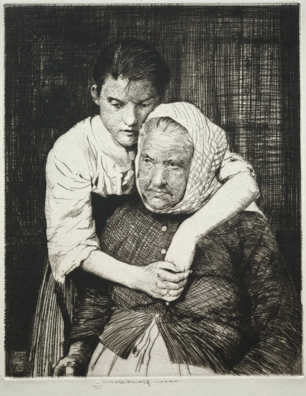 Etaples Fisher Folk, by William Lee Hankey, 1920