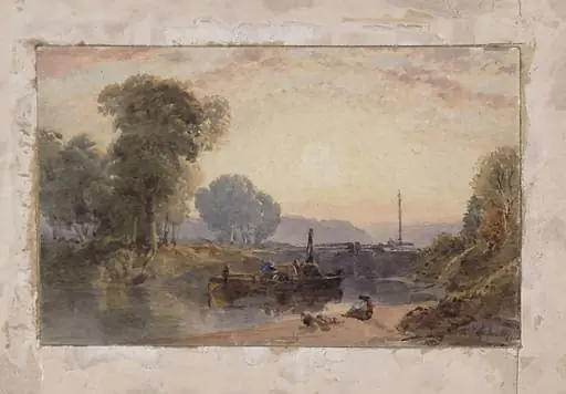 Lock on the Thames, by William Leighton Leitch