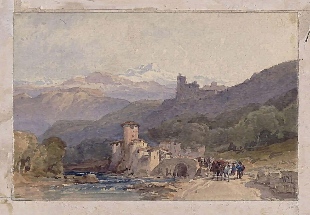 Strada di Aquila, by William Leighton Leitch, watercolor, 1869