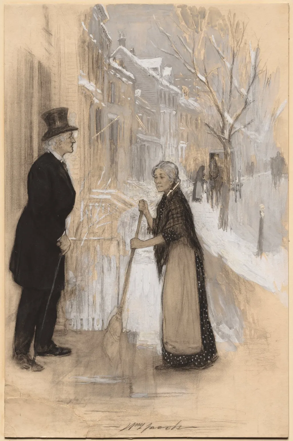 An Old Man Had Come out of One of the Houses, from "Not Honorably Discharged", by William Leroy Jacobs, 1904