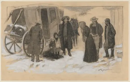 Sketch for "Christmas on the River", by William Leroy Jacobs