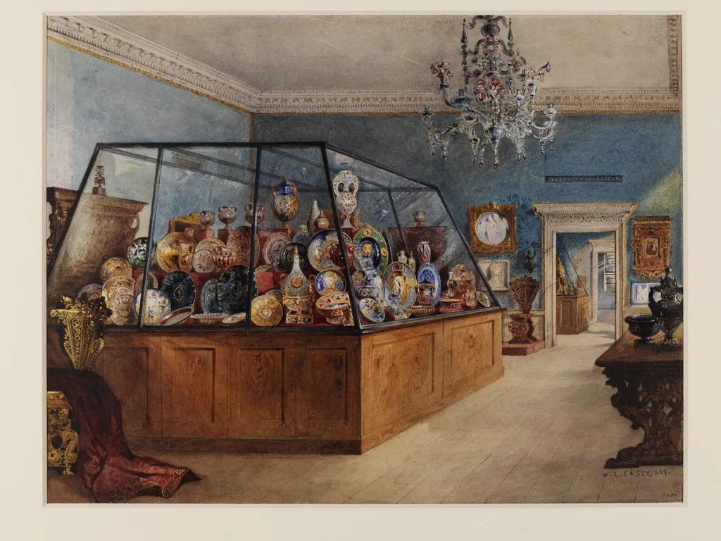 Marlborough House: Second Room, by William Linnaeus Casey, watercolor, 1857