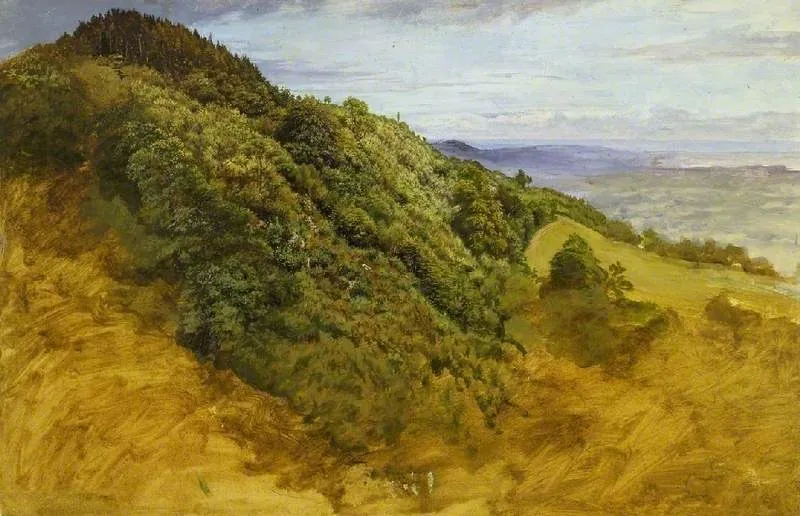 View near Redhill, by William Linnell, unspecified, 1876