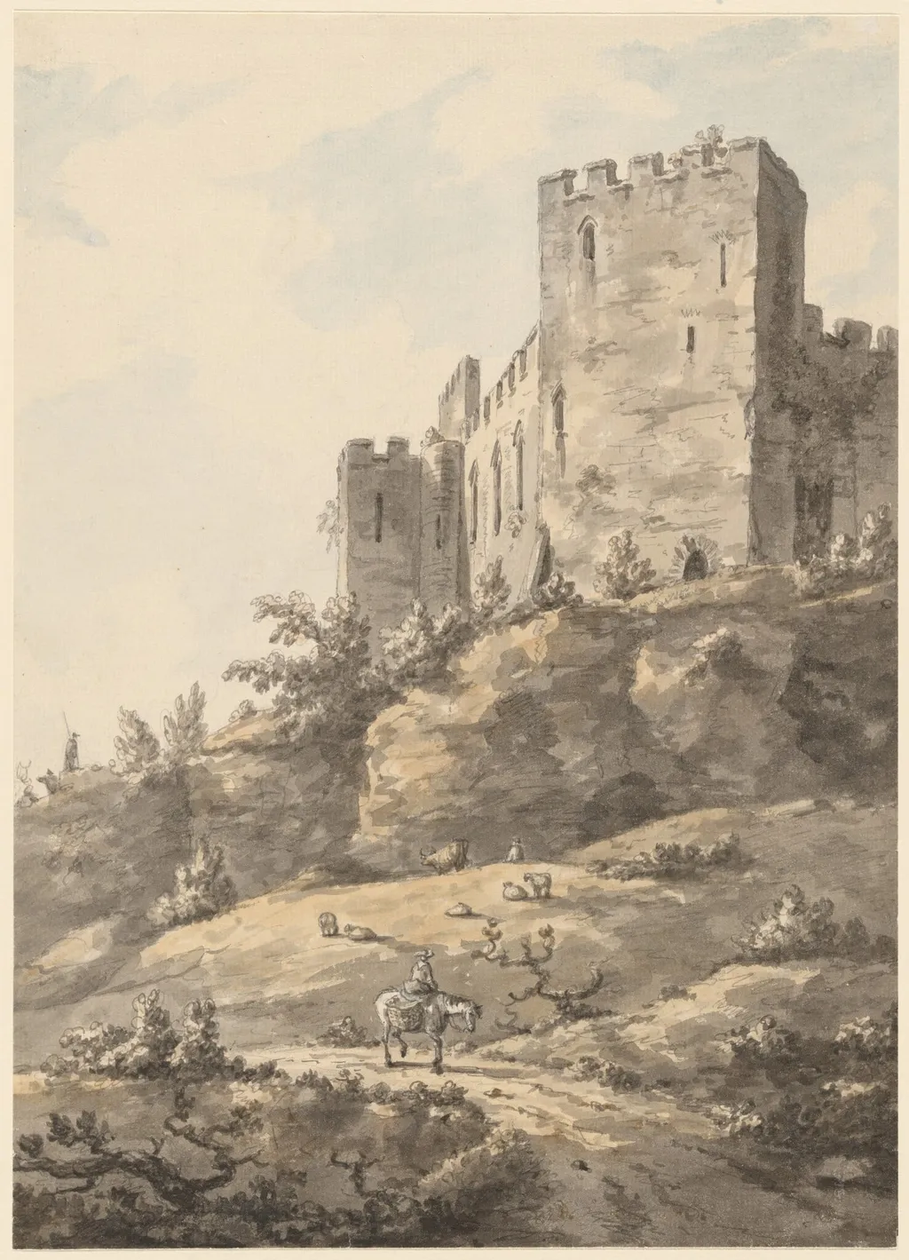 Ludlow Castle, Shropshire, by William Marlow, watercolor, 1774