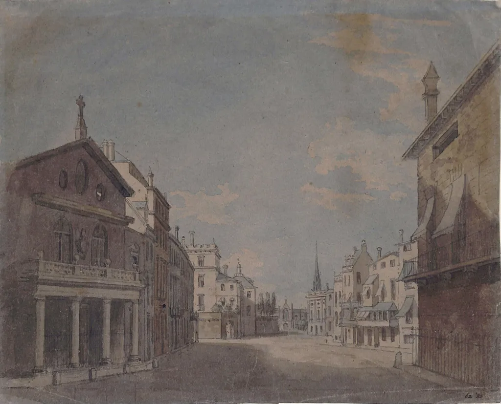 Street Scene, by William Marlow, watercolor, 1750