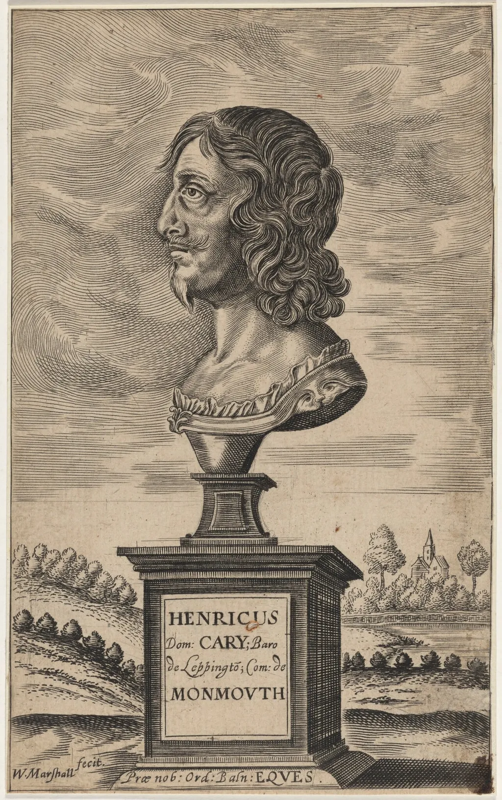 Henry Cary, by William Marshall, ink, 1623