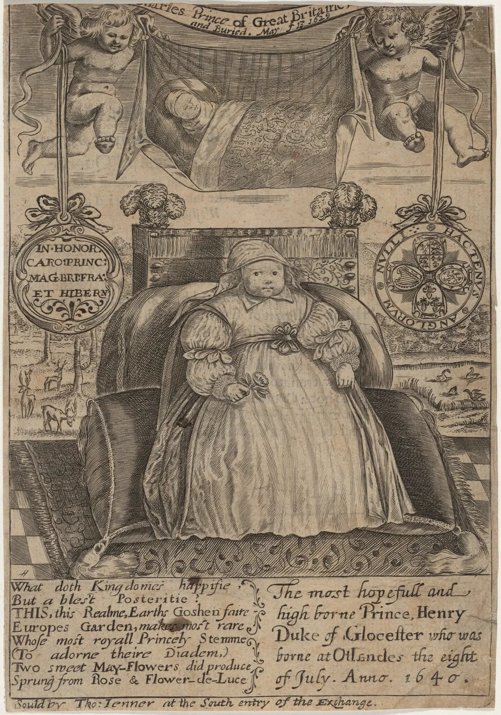 Henry, Duke of Gloucester, by William Marshall, ink, 1623