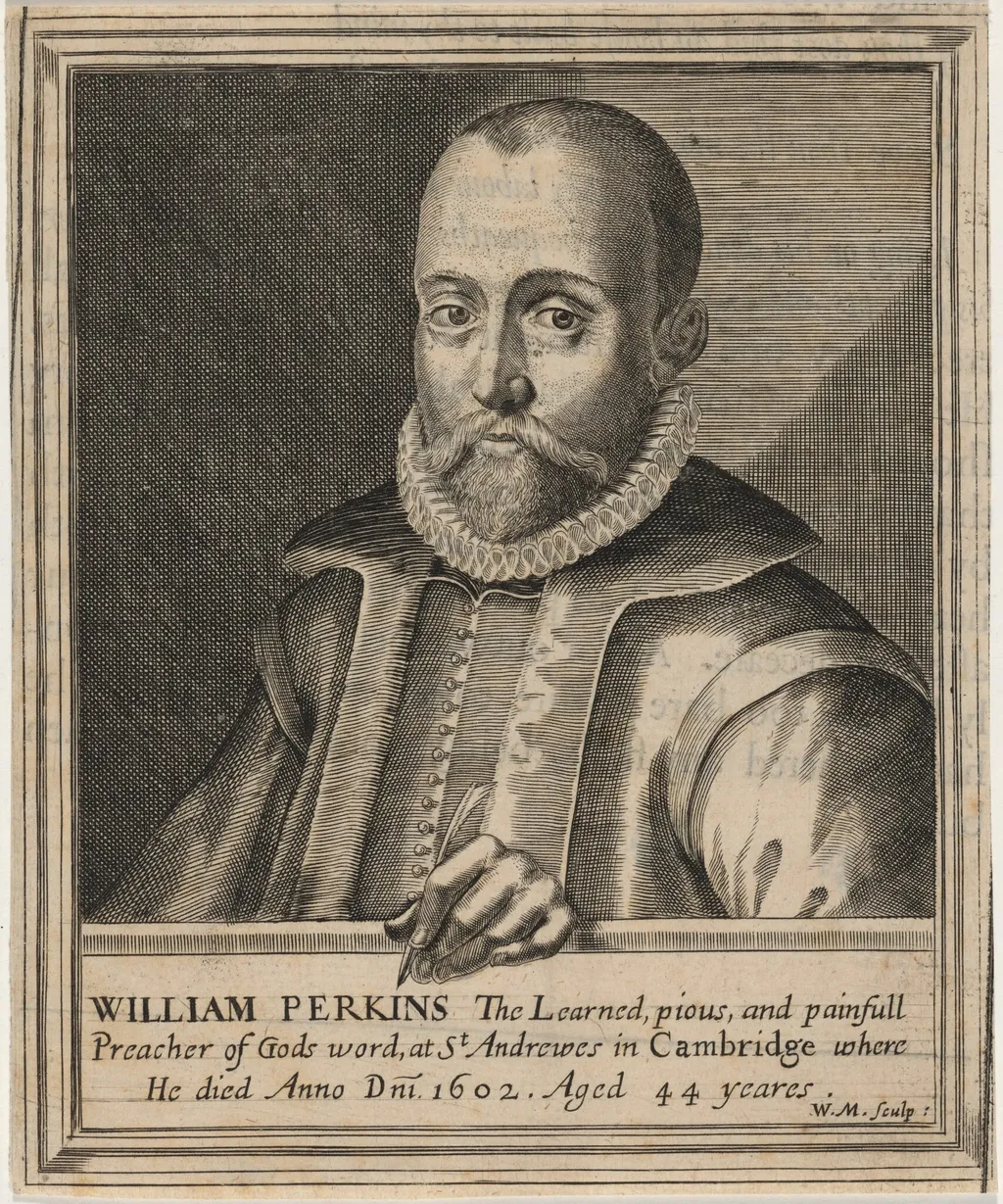 William Perkins, Preacher, by William Marshall, ink, 1642