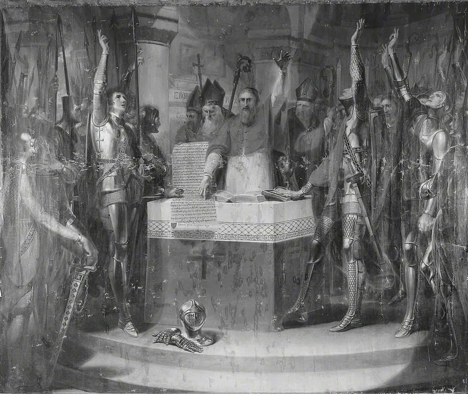 Cardinal Langton and the Barons at St Edmundsbury, by William Martin
