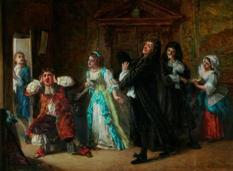 Scene from Molière's 'Le Medecin Malgré Lui', by William Maw Egley