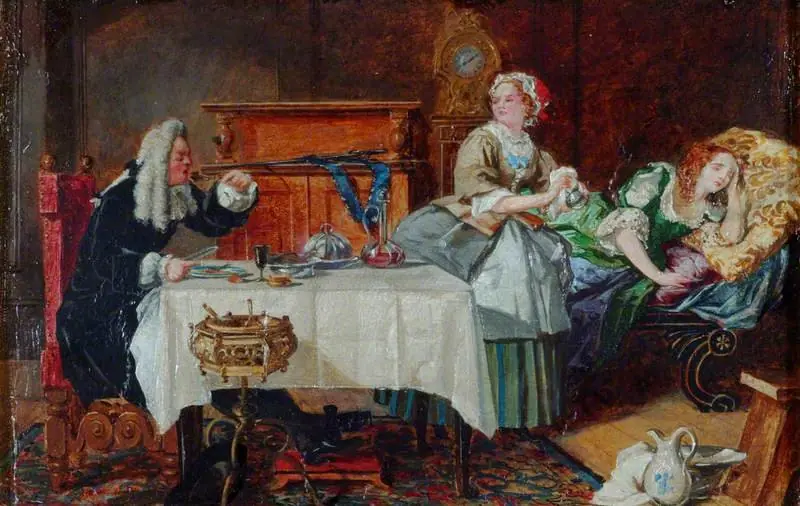 Scene from Molière's 'Le Tartuffe', by William Maw Egley
