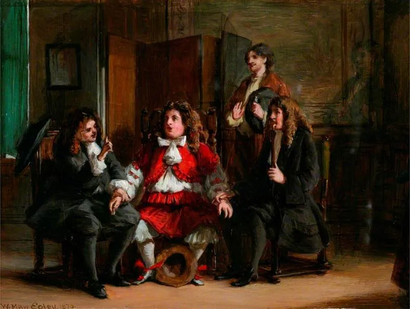 Scene from Molière's 'Monsieur de Pourceaugnac', by William Maw Egley, unspecified, 1870