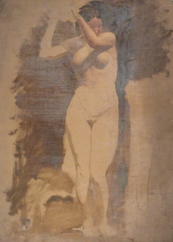 A Life Study of a Standing Female Nude, by William McTaggart, unspecified, 1850