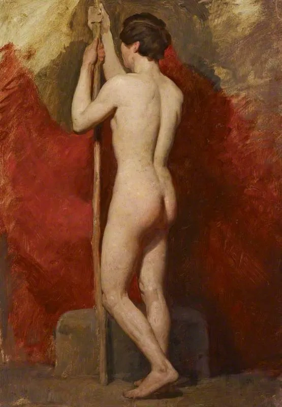 A Life Study of a Standing Nude Male Model, by William McTaggart, unspecified, 1850