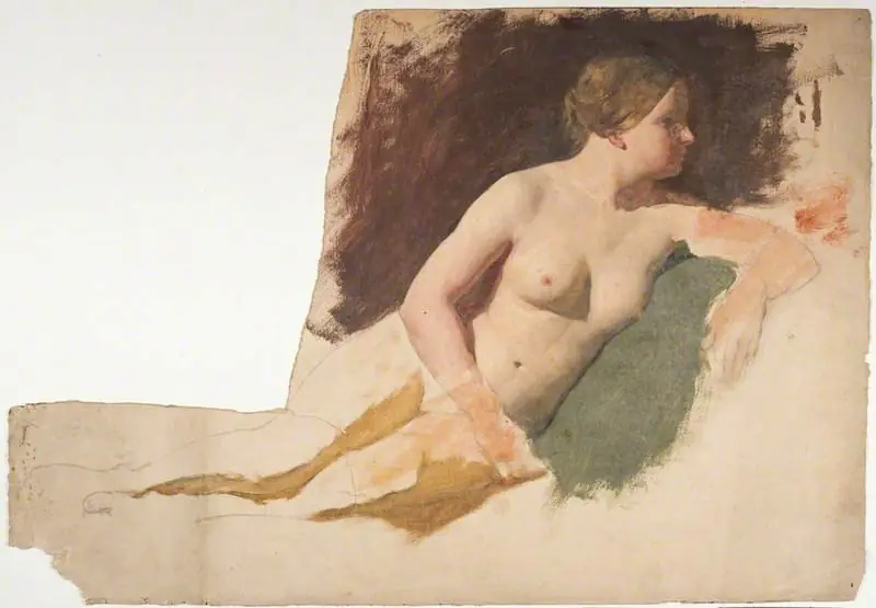 Life Study: Reclining Female Nude, by William McTaggart
