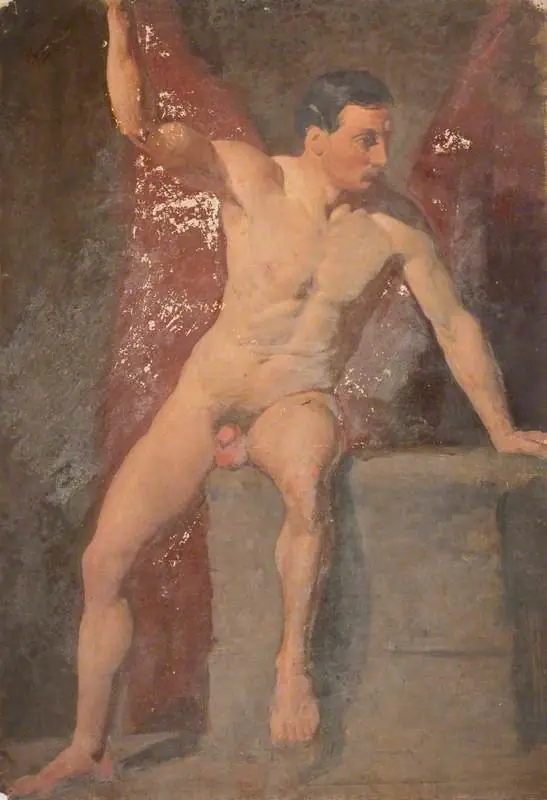 Life Study: Seated Male Nude, by William McTaggart