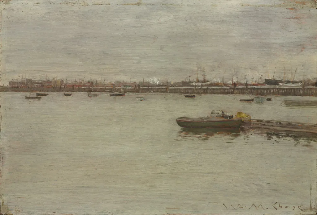 Gray Day on the Bay, by William Merritt Chase, unspecified, 1886
