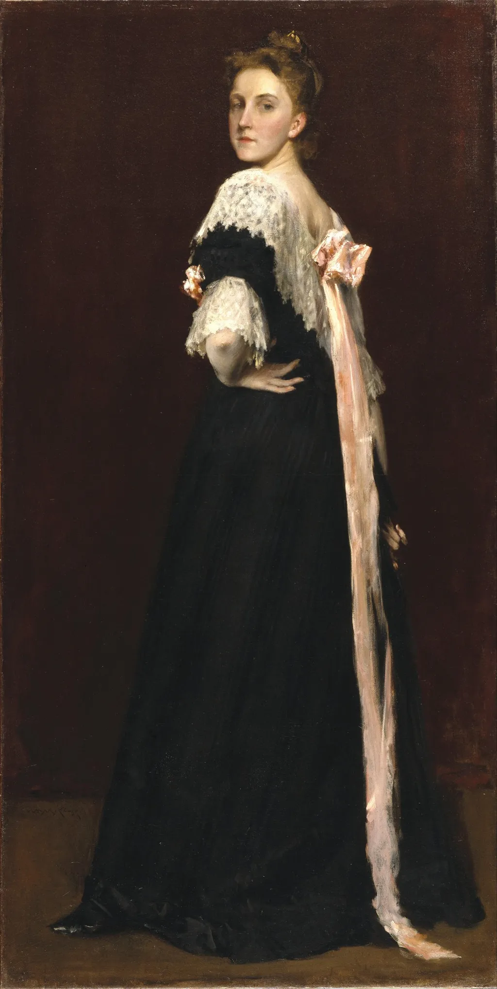 Lydia Field Emmet, by William Merritt Chase, oil, 1896
