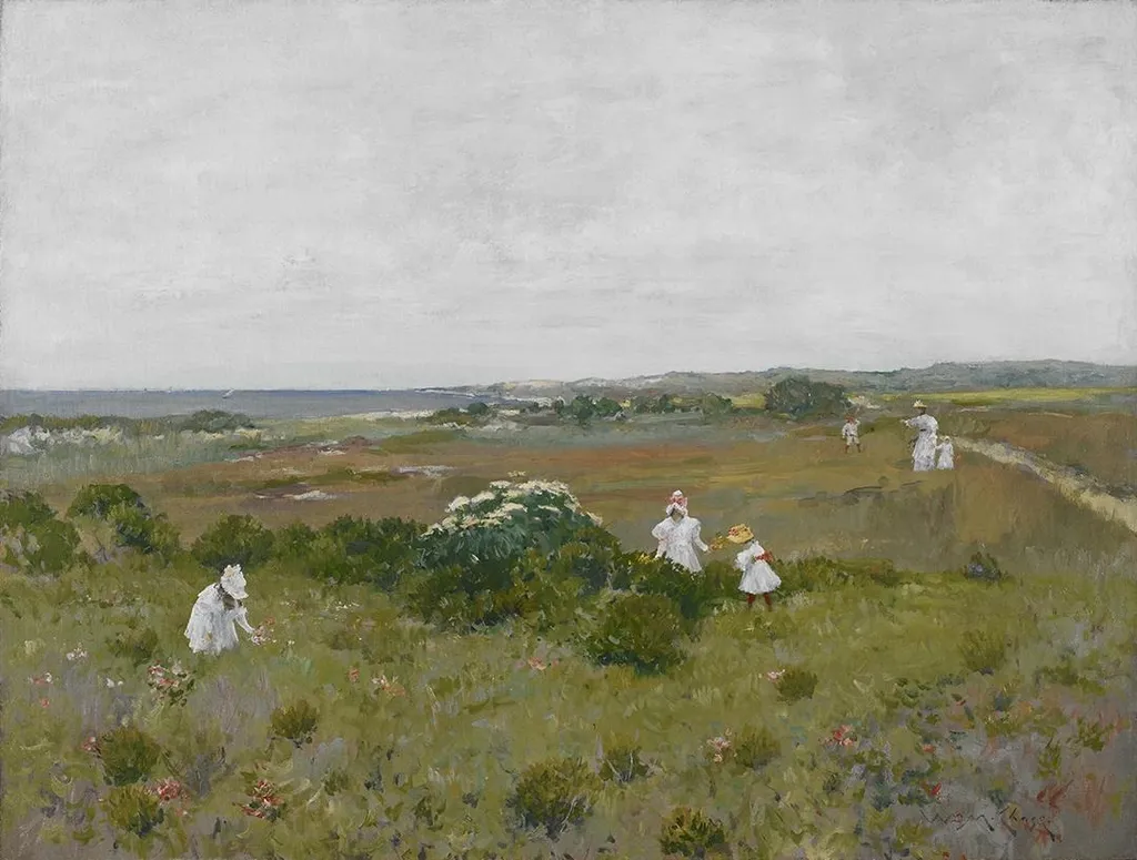 Seaside Flowers, by William Merritt Chase, oil, 1899