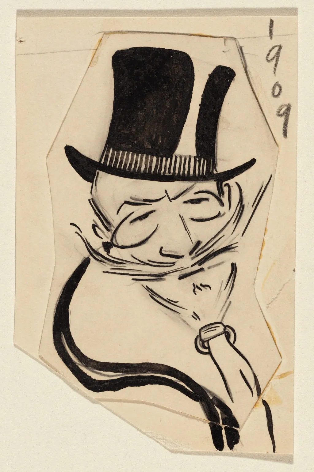 Self-Portrait, by William Merritt Chase, ink, 1909