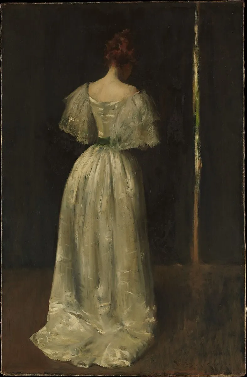 Seventeenth Century Lady, by William Merritt Chase, oil, 1895