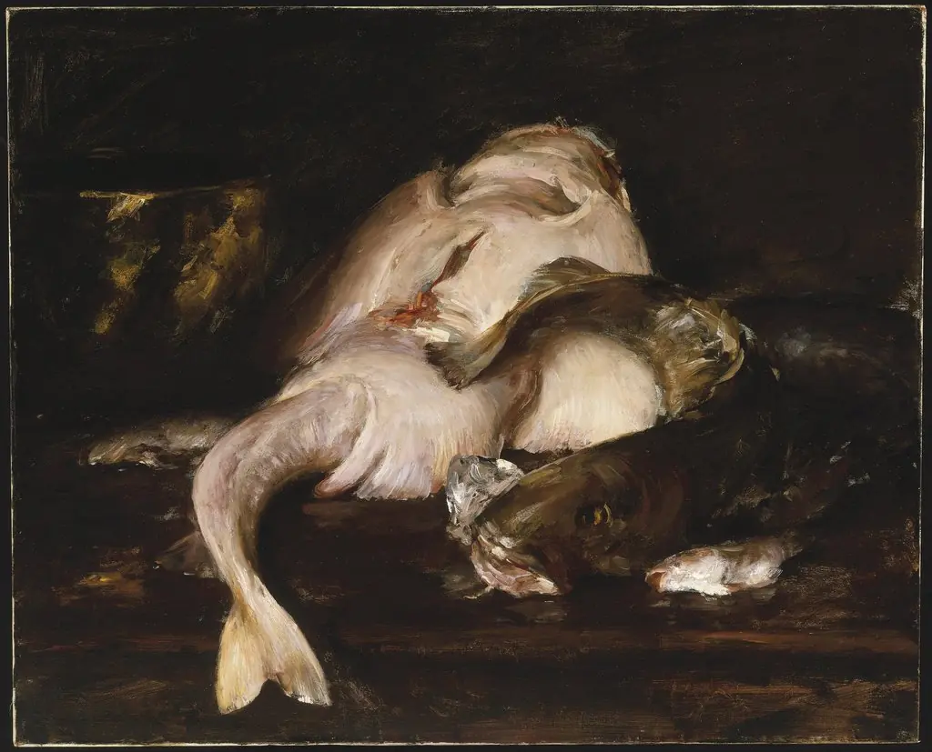 Still Life, Fish, by William Merritt Chase