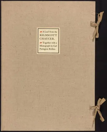 A Leaf from the Kelmscott Chaucer, by William Morris