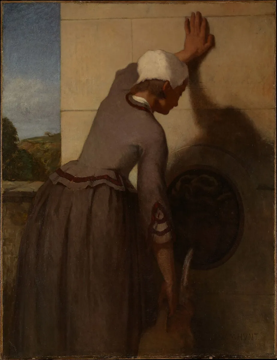 Girl at the Fountain, by William Morris Hunt, oil, 1853
