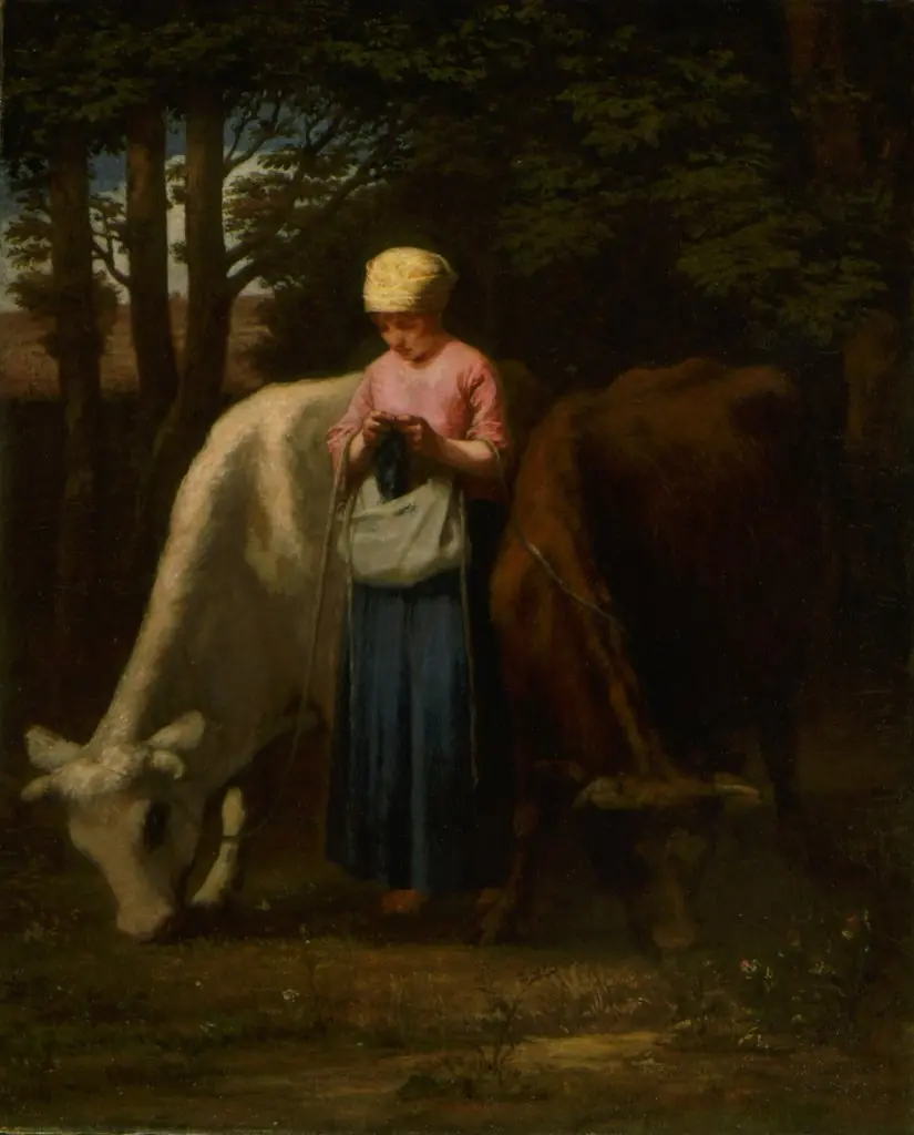 Girl with Cows, by William Morris Hunt