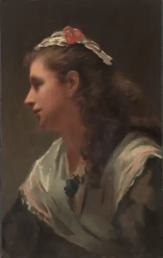 His First Model-Miss Russell, by William Morris Hunt