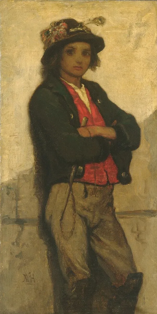Italian Boy, by William Morris Hunt, oil, 1866