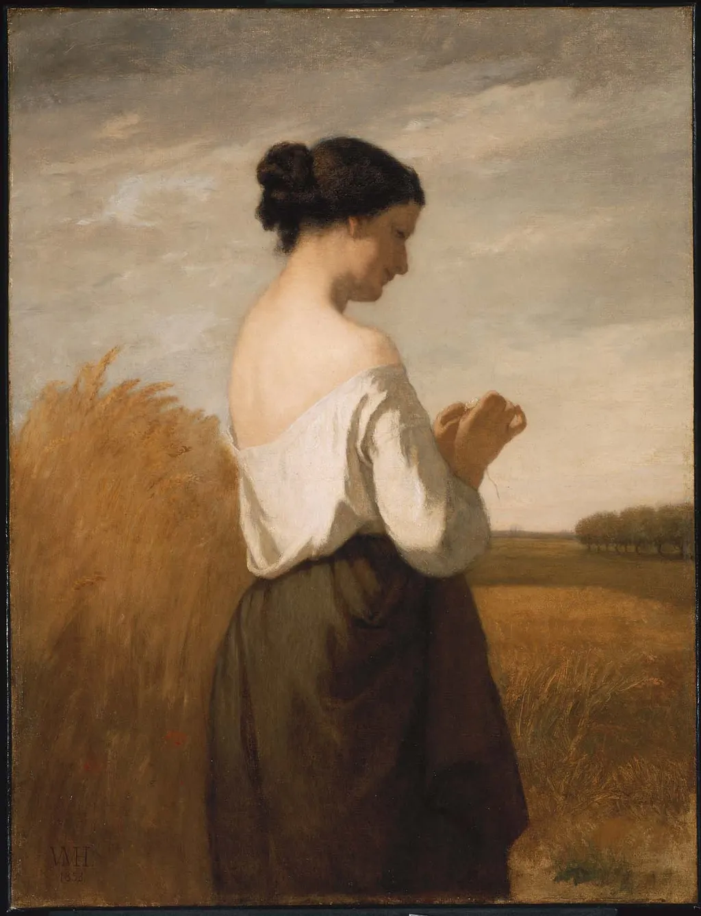 La Marguerite, by William Morris Hunt, oil, 1853