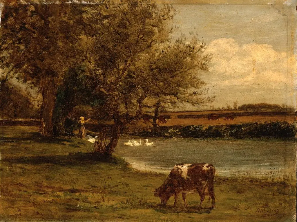 Landscape at Newport, by William Morris Hunt