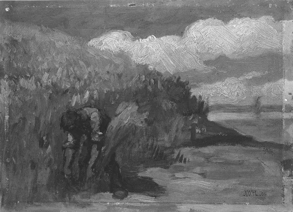 Man in Wheat Field, by William Morris Hunt